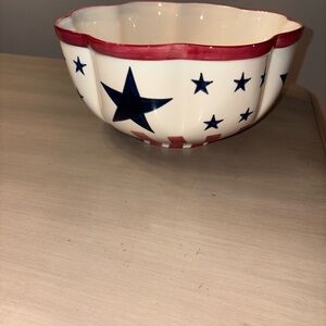 Laurie Gates Fourth of July ceramic bowl
